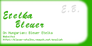 etelka bleuer business card